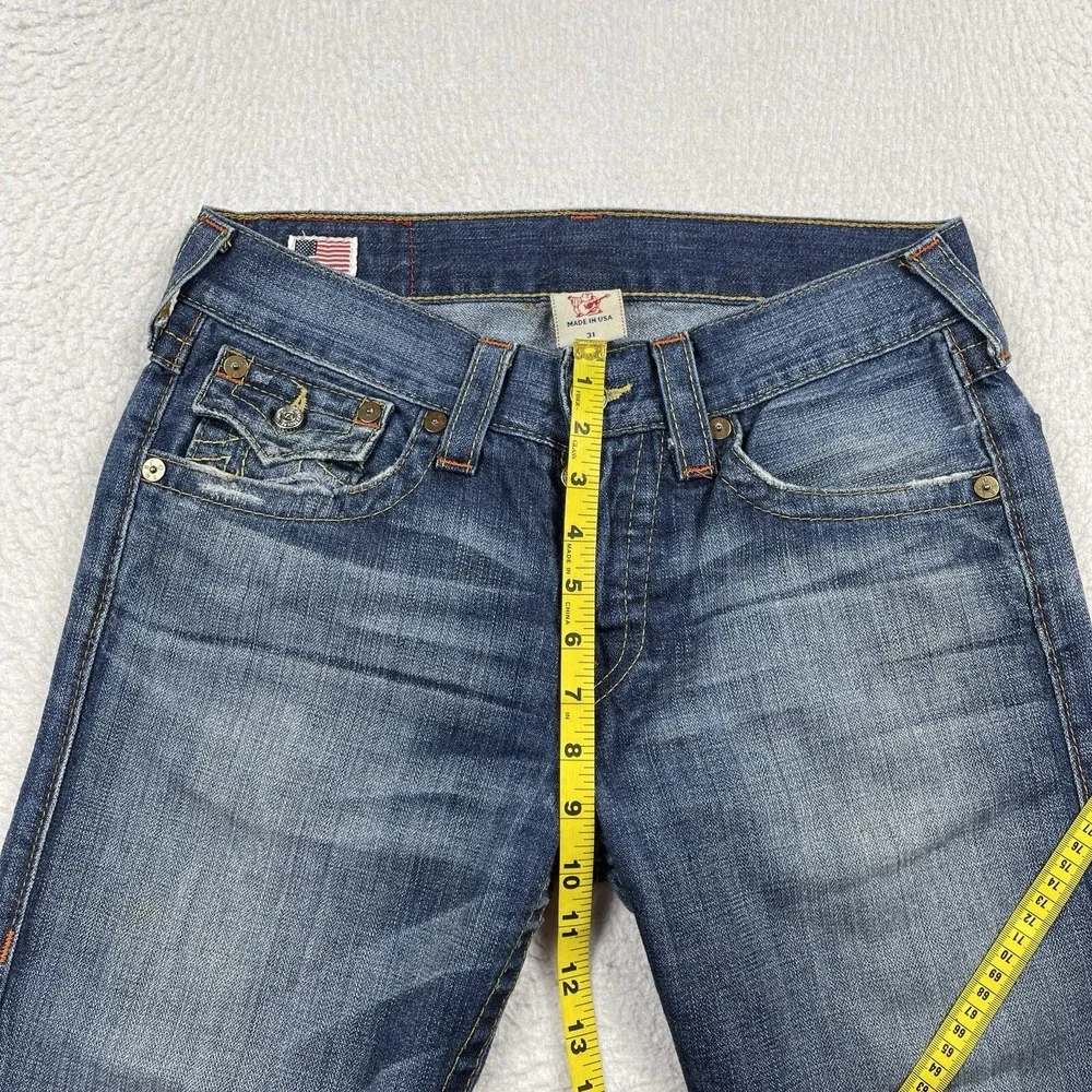 True Religion Jeans Mens 31x26‎ Blue Denim Zach Button Fly Vintage Y2K Pants